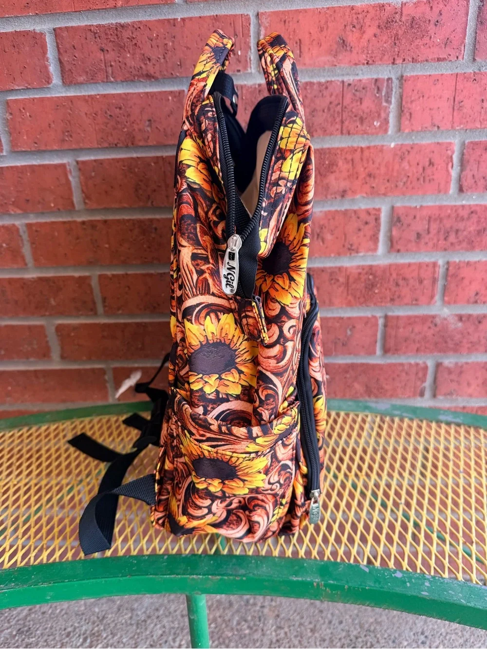 NWT Baby Backpack Diaper Bag with Sunflowers